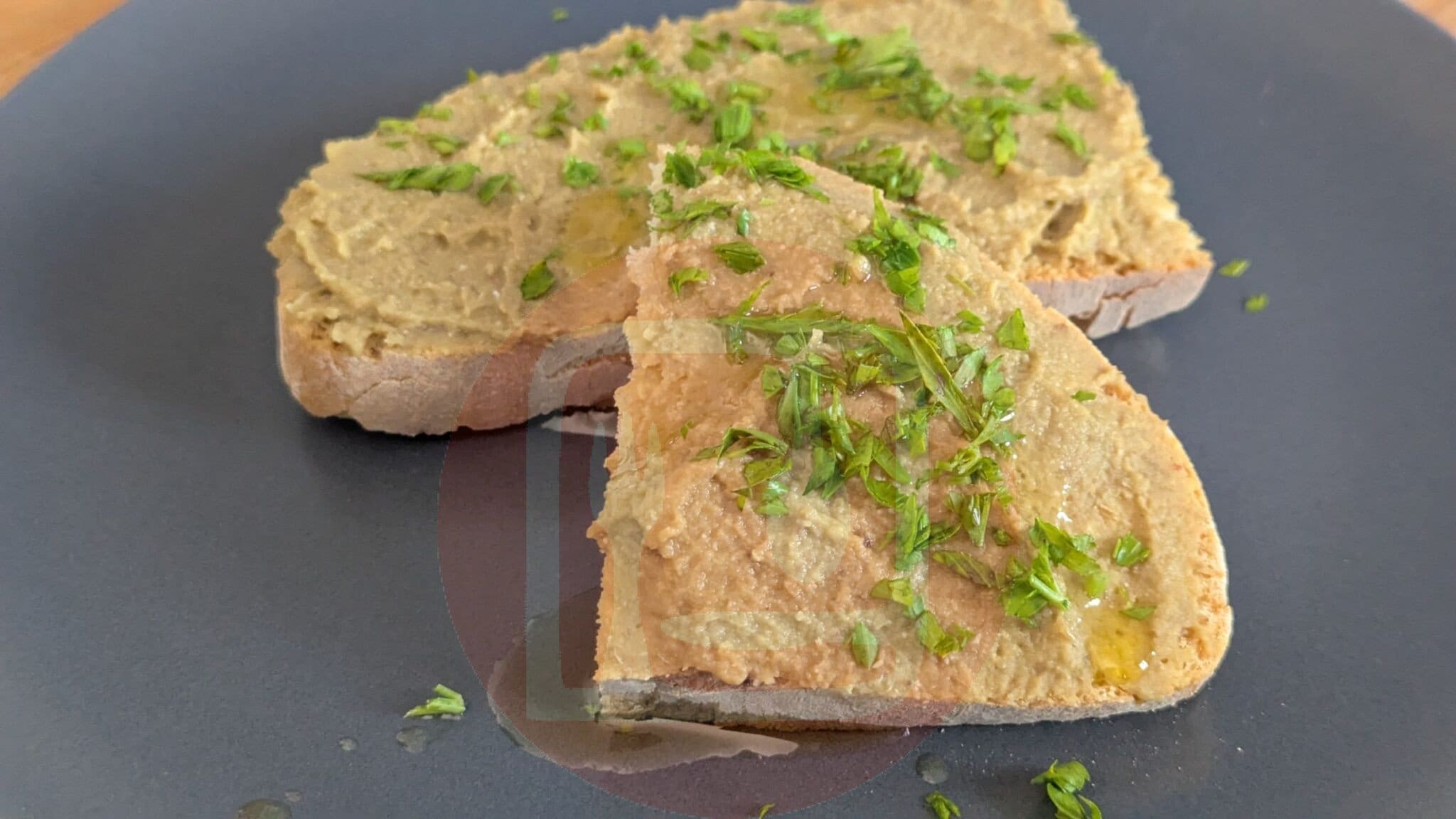 crostini di pate di lenticchie